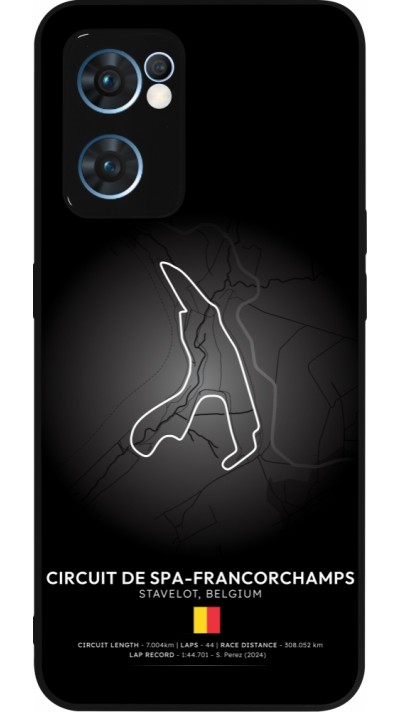 Coque OPPO Reno7 5G - Silicone rigide noir F1 Track 2025 Belgium