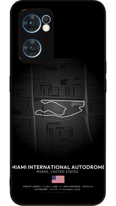 Coque OPPO Reno7 5G - Silicone rigide noir F1 Track 2025 Miami