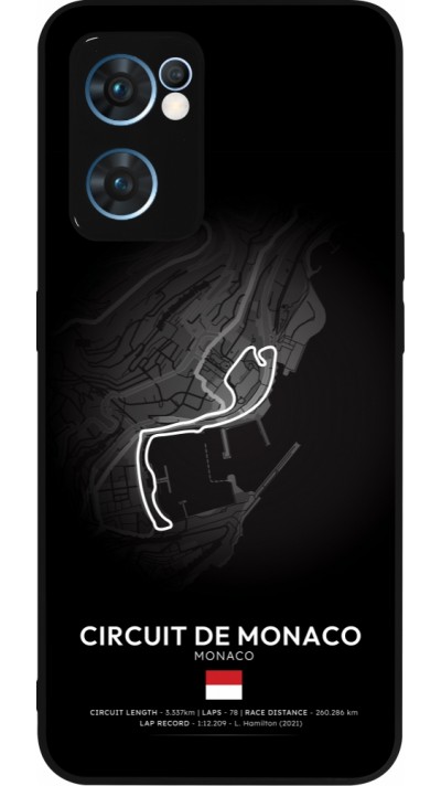 Coque OPPO Reno7 5G - Silicone rigide noir F1 Track 2025 Monaco