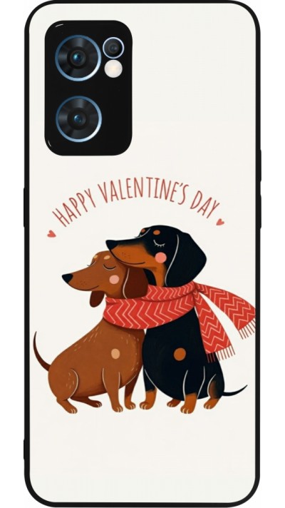 Coque OPPO Reno7 5G - Silicone rigide noir Saint Valentines Day 26 Happy Valentine