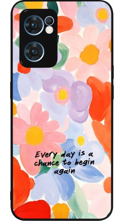 OPPO Reno7 5G Case Hülle - Silikon schwarz Every day is a chance Spring 2026