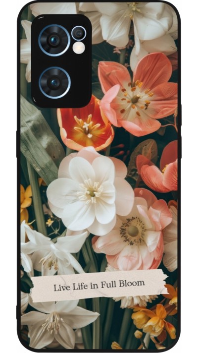 OPPO Reno7 5G Case Hülle - Silikon schwarz Full Bloom Spring 2026