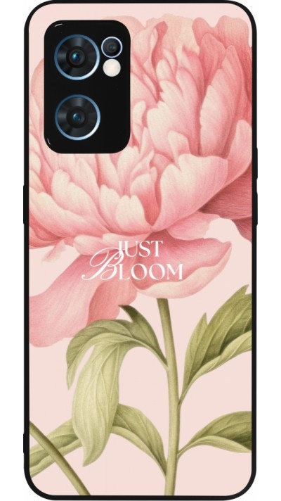 OPPO Reno7 5G Case Hülle - Silikon schwarz Just Bloom Spring 2026