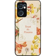 Coque OPPO Reno7 5G - Silicone rigide noir Trust the process Spring 2026