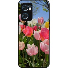 OPPO Reno7 5G Case Hülle - Silikon schwarz Tulips Spring 2026