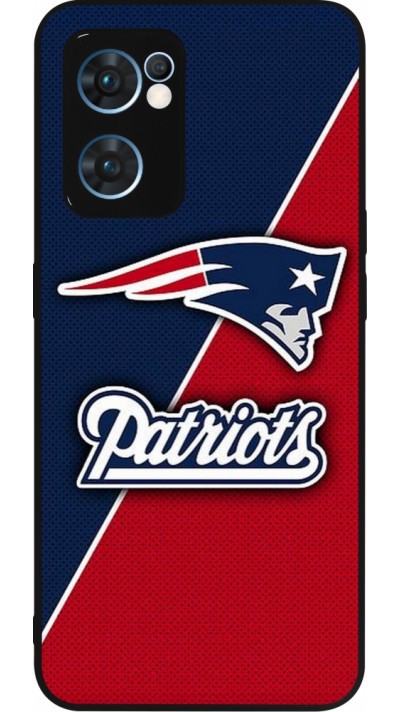 Coque OPPO Reno7 5G - Silicone rigide noir Super Bowl 26 Patriots 1