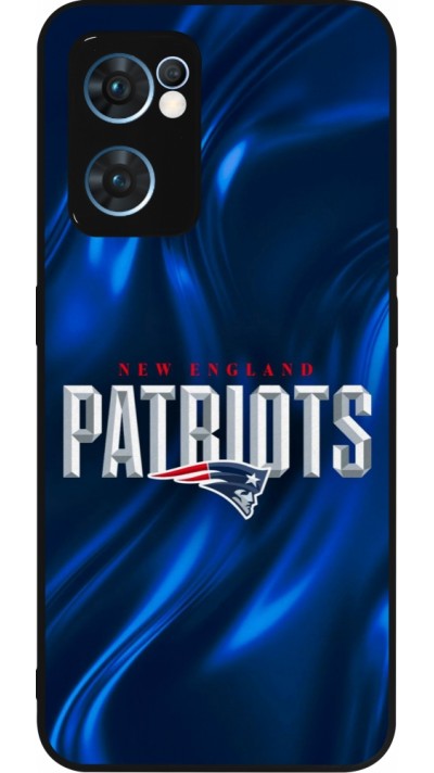 Coque OPPO Reno7 5G - Silicone rigide noir Super Bowl 26 Patriots 2