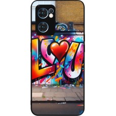 OPPO Reno7 5G Case Hülle - Silikon schwarz Valentin 2025 Liebe U Tag