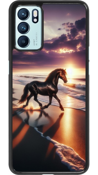 Coque OPPO Reno6 5G - Cheval majestueux plage