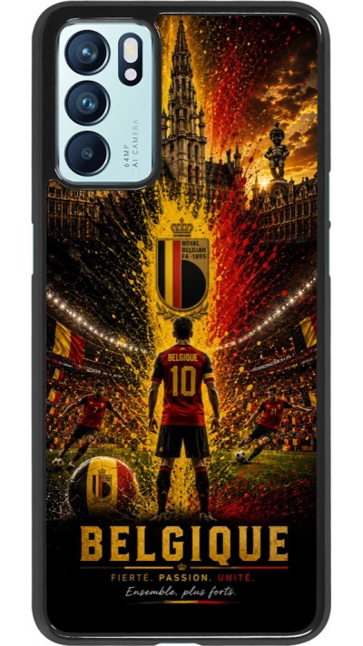 Coque OPPO Reno6 5G - Football Belgique splash 2026