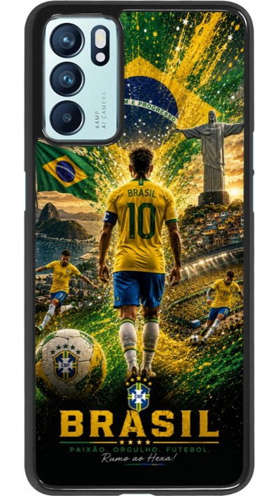 Coque OPPO Reno6 5G - Football Brésil splash 2026
