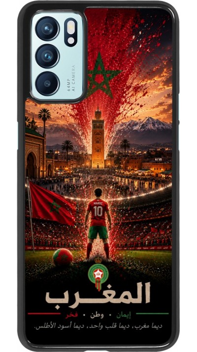 Coque OPPO Reno6 5G - Football Maroc splash 2026