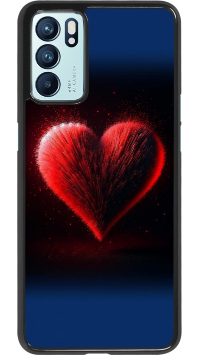 Coque OPPO Reno6 5G - Valentine 2025 coeur rouge