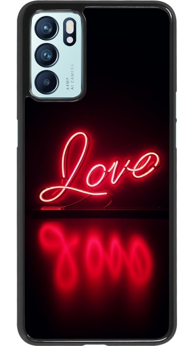 Coque OPPO Reno6 5G - Valentine 2025 Neon Love