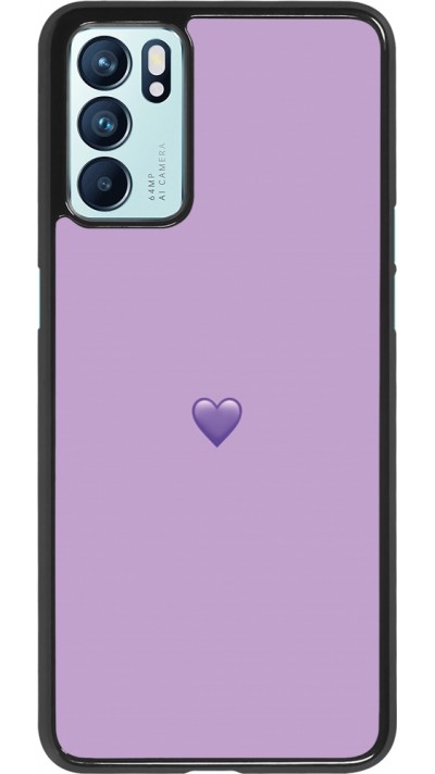 Coque Oppo Reno6 5G - Valentine 2023 purpule single heart