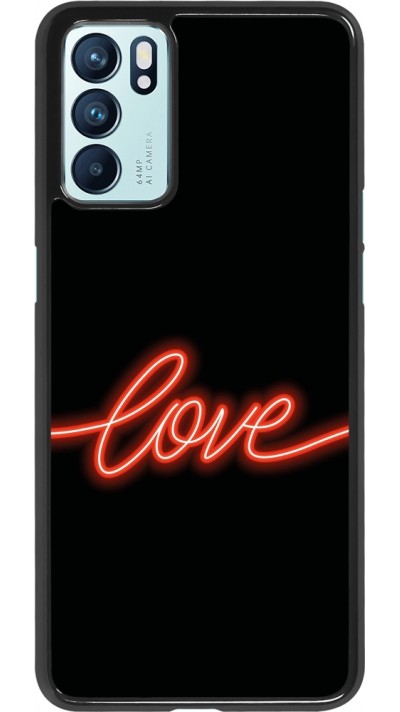 Coque Oppo Reno6 5G - Valentine 2023 neon love