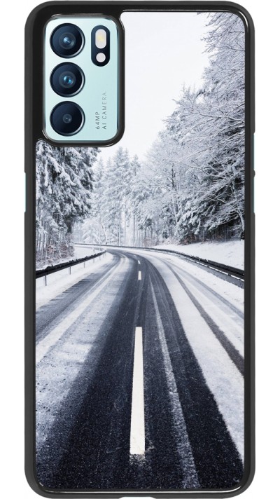 Coque Oppo Reno6 5G - Winter 22 Snowy Road