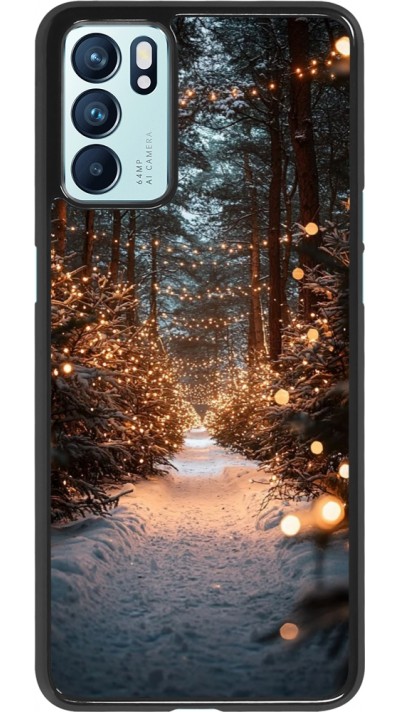 Coque OPPO Reno6 5G - Winter 25 Winter snowy road