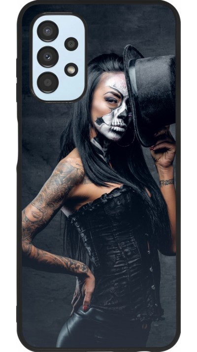 Samsung Galaxy A13 Case Hülle - Silikon schwarz Halloween 22 Tattooed Girl Samsung Galaxy A13 Case Hülle - Silikon schwarz Halloween 22 Tattooed Girl