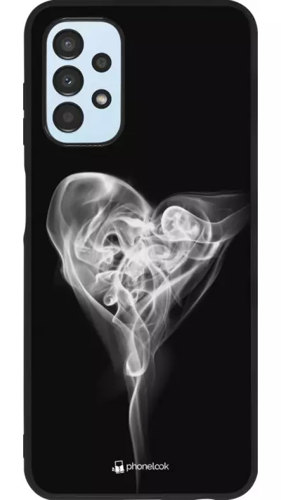 Coque Samsung Galaxy A13 5G - Silicone rigide noir Valentine 2022 Black Smoke