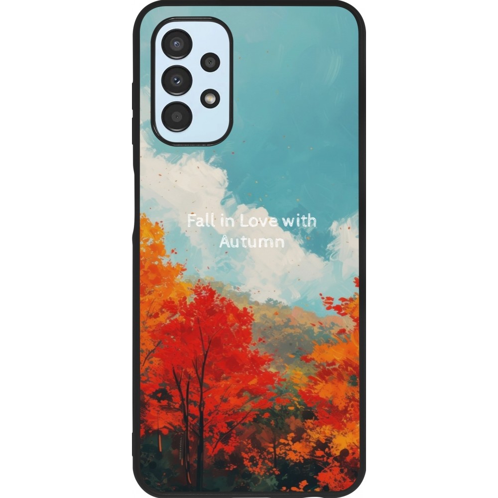 Coque Samsung Galaxy A13 5G - Silicone rigide noir Autumn 25 Fall in love