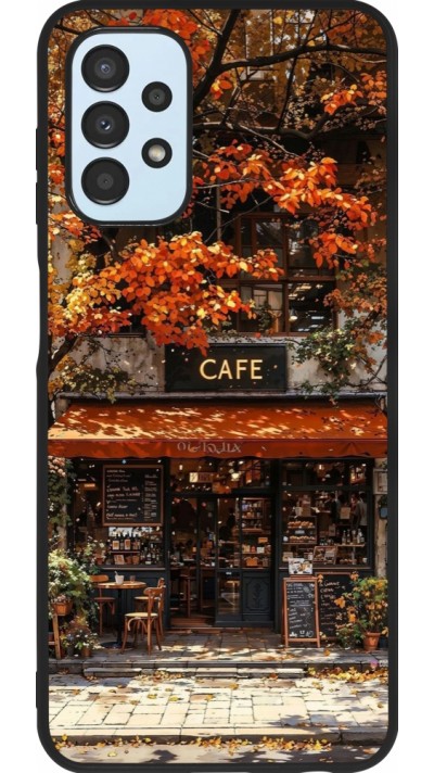 Coque Samsung Galaxy A13 5G - Silicone rigide noir Autumn 25 Coffee shop