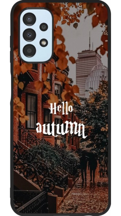 Coque Samsung Galaxy A13 5G - Silicone rigide noir Autumn 25 Hello autumn