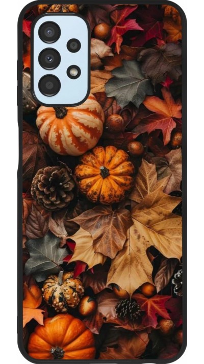 Coque Samsung Galaxy A13 5G - Silicone rigide noir Autumn 25 Pumpkin