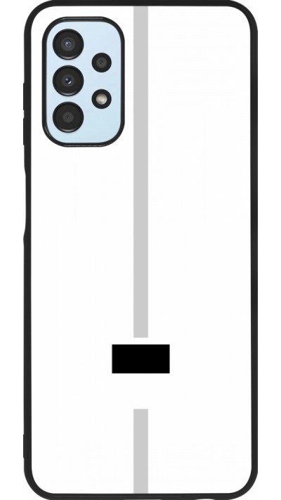 Coque Samsung Galaxy A13 5G - Silicone rigide noir Canton FR blanc