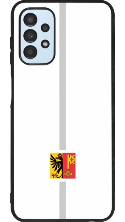 Coque Samsung Galaxy A13 5G - Silicone rigide noir Canton GE blanc