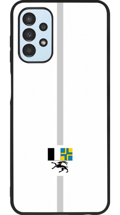 Coque Samsung Galaxy A13 5G - Silicone rigide noir Canton GR blanc