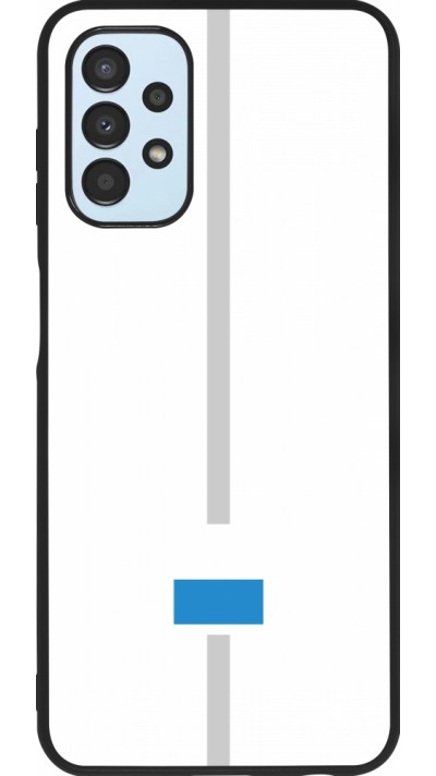 Coque Samsung Galaxy A13 5G - Silicone rigide noir Canton LU blanc