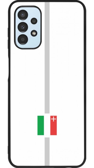 Coque Samsung Galaxy A13 5G - Silicone rigide noir Canton NE blanc
