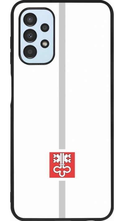 Coque Samsung Galaxy A13 5G - Silicone rigide noir Canton NW blanc