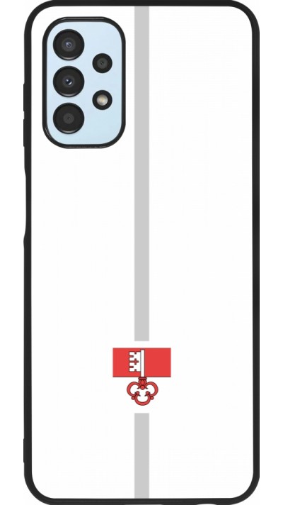 Coque Samsung Galaxy A13 5G - Silicone rigide noir Canton OW blanc