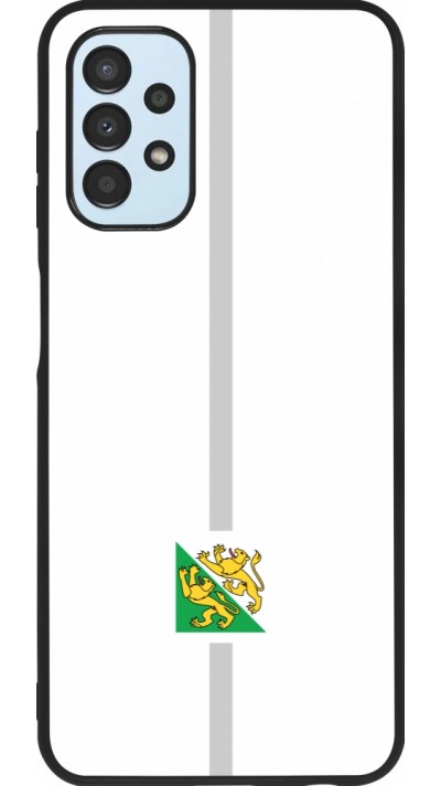 Coque Samsung Galaxy A13 5G - Silicone rigide noir Canton TG blanc
