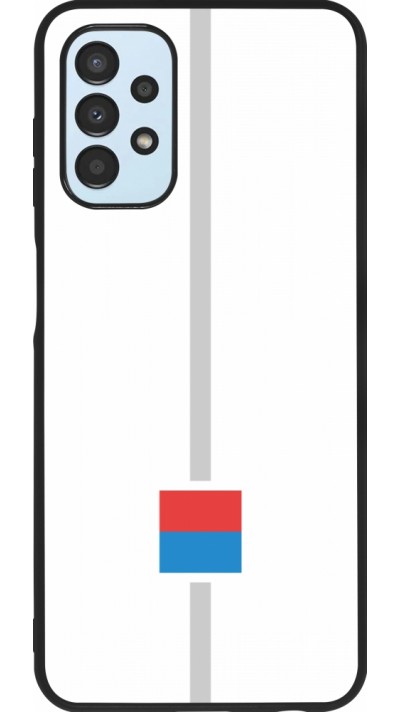 Coque Samsung Galaxy A13 5G - Silicone rigide noir Canton TI blanc