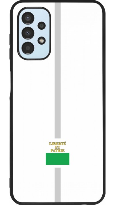 Coque Samsung Galaxy A13 5G - Silicone rigide noir Canton VD blanc