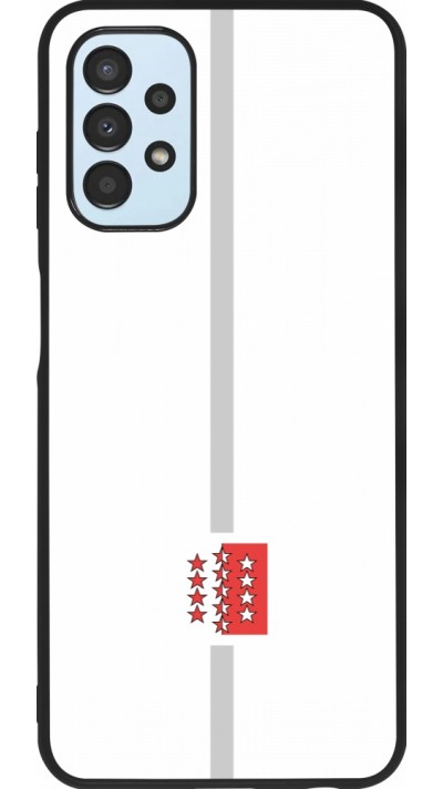 Coque Samsung Galaxy A13 5G - Silicone rigide noir Canton VS blanc