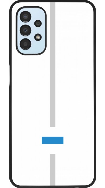 Coque Samsung Galaxy A13 5G - Silicone rigide noir Canton ZG blanc
