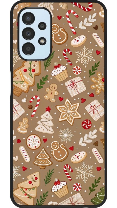 Samsung Galaxy A13 5G Case Hülle - Silikon schwarz Christmas 25 Pattern Ginger Cookie