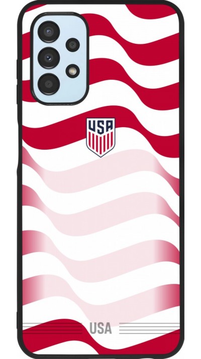 Coque Samsung Galaxy A13 5G - Silicone rigide noir Maillot de football États-Unis 2026 personnalisable
