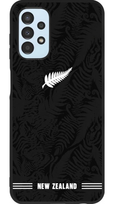 Coque Samsung Galaxy A13 5G - Silicone rigide noir Maillot de football Nouvelle-Zélande 2026 personnalisable