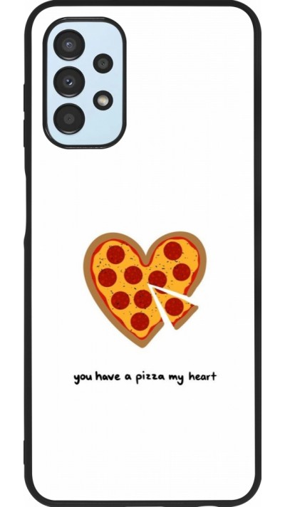 Coque Samsung Galaxy A13 5G - Silicone rigide noir Saint Valentines Day 26 You have my pizza heart