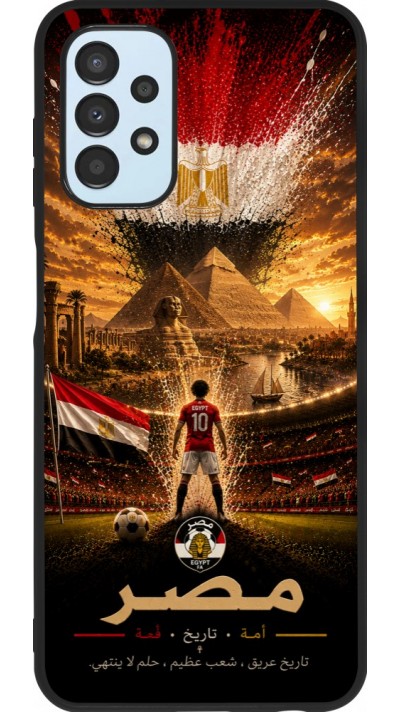 Coque Samsung Galaxy A13 5G - Silicone rigide noir Football Égypte splash 2026