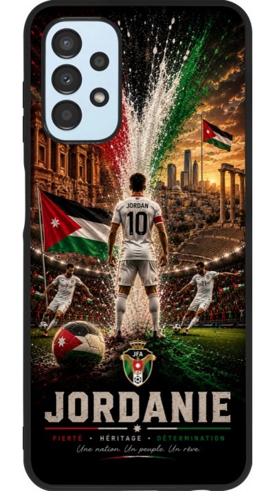 Coque Samsung Galaxy A13 5G - Silicone rigide noir Football Jordanie splash 2026