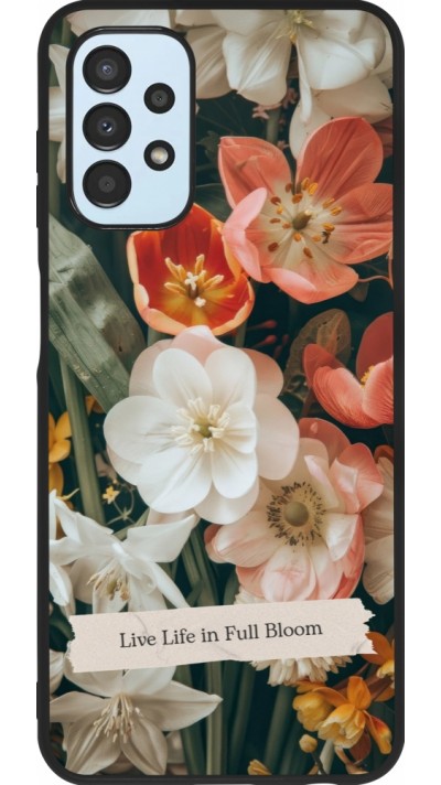 Coque Samsung Galaxy A13 5G - Silicone rigide noir Full Bloom Spring 2026
