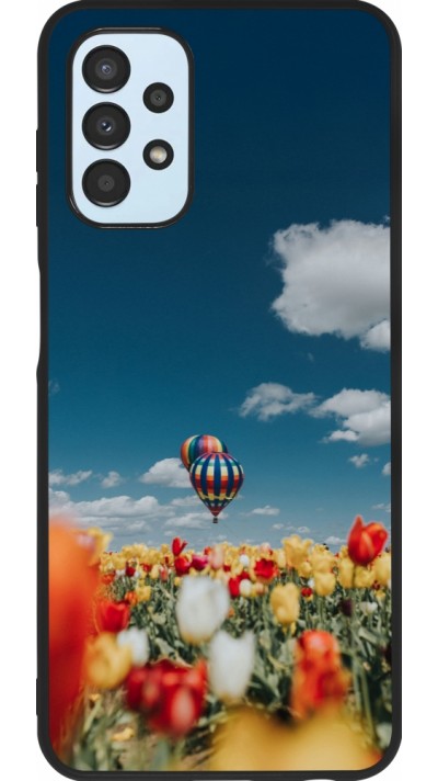 Coque Samsung Galaxy A13 5G - Silicone rigide noir Hot air balloon Spring 2026