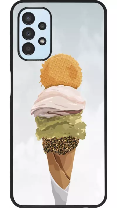 Coque Samsung Galaxy A13 5G - Silicone rigide noir Summer 2025 Cornet