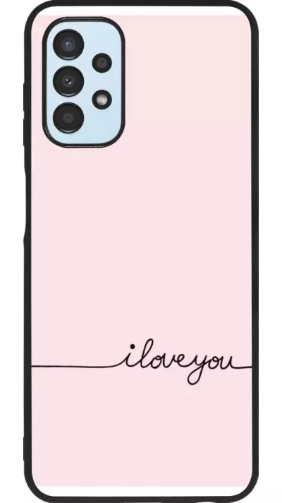 Coque Samsung Galaxy A13 5G - Silicone rigide noir Valentine 2023 i love you writing